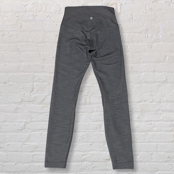 Lululemon Align Pant II 25" Women 4 Hi Rise Mini Herringbone Black White LW5CFGS - Picture 4 of 6
